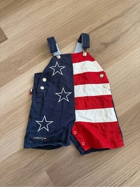 Tommy Hilfiger Navy, Red & White Toddler Overalls
